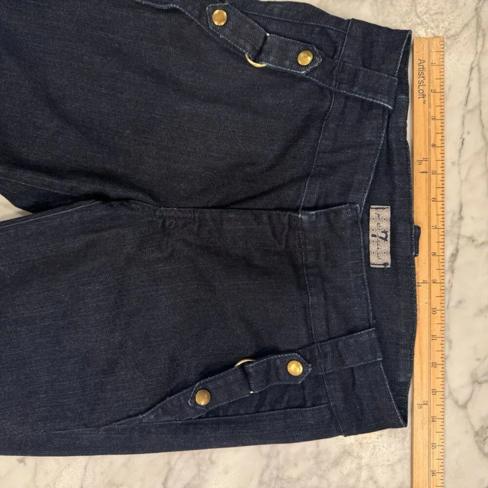 7 For all Mankind Flared Denim With Straps - Picture 2 of 5